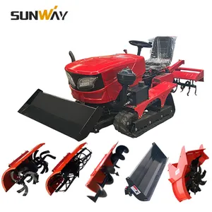 Chinês 20 25 35 50 60 80 100 120 horsepower diesel, 3 pontos rototiller mini cultivador rotativo