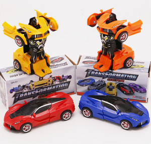 Mini 2-in-1 Automatic Transformation Robot Modell Kunststoff Druckguss Auto Spielzeug Ein-Schlüssel-Bedienung Kinder Geschenk für Jungen - Product Image 5