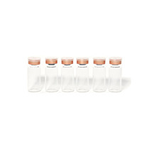 Flacon en verre moulé transparent avec bouchon en caoutchouc personnalisé