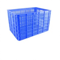Caisse de rangement empilable en plastique PE, étanche, recyclable, pour le transport, 670x480x420mm, panier en caoutchouc vulcanisé haute résistance