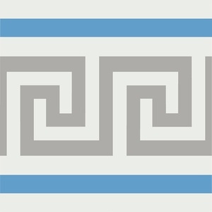Azulejos de cemento con diseño de alfombra al estilo francés, azulejos decorativos con borde encausticado azul para sala de estar - Product Image 3