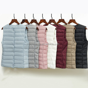 Chalecos Acolchados para <span class=keywords><strong>Mujer</strong></span> Talla Grande, Chalecos Ligeros Plegables con Relleno de Plumas, <span class=keywords><strong>Chaleco</strong></span> sin Mangas para <span class=keywords><strong>Mujer</strong></span> - Product Image 1