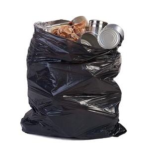 Drum Liner Trash Bags With Smart Closure Large 55 Gallon Plastic Bag Plain Black Bag for <b>Big</b> Rubbish <b>Bin</b> Liner - Product Image 5