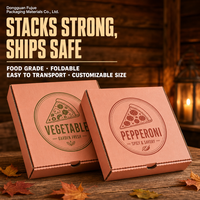 Boîte à pizza en carton ondulé en papier kraft de qualité alimentaire, écologique, avec impression 4 couleurs et pelliculage mat