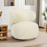 Fauteuil pivotant OEM en gros, confortable et douillet en sherpa, fauteuil inclinable de loisirs, mobilier pour salle d'attente, chaise longue individuelle, canapé paresseux