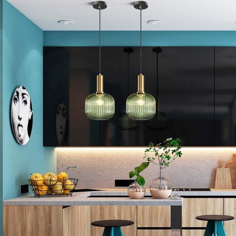 Modern Striped Glass Pendant Light 7