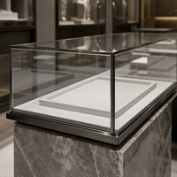 Vitrine de luxe sur mesure en aluminium pour bijouterie avec éclairage LED et verre ultra-transparent pour centre commercial