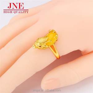 Anillo <span class=keywords><strong>de</strong></span> apertura valiente <span class=keywords><strong>de</strong></span> zafiro amarillo con microincrustaciones chapadas en oro <span class=keywords><strong>La</strong></span> joyería al por mayor <span class=keywords><strong>de</strong></span> las mujeres no se desvanece durante mucho tiempo - Product Image 6