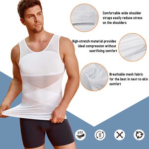 Maglietta a Compressione da <span class=keywords><strong>Uomo</strong></span> per un Comfort Eccellente, Gilet Modellante Snellente, Intimo Contenitivo per Pancia, Canotta Aderente - Product Image 6