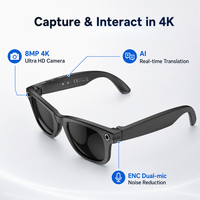 Lunettes de traduction IA multilingues W610, plus de 80 langues, traduction en temps réel et vocale, lunettes intelligentes avec caméra POV 4K