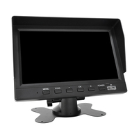 Monitor Dual CVBS de 7 Pulgadas, Entrada AV de 2 Canales, Conectores M12/RCA, DC12-35V, 1024 x 600, Monitor para Vehículos, Camiones y Vehículos Industriales