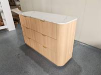 Commode de Gros Meuble de Chambre en Chêne Meuble de Rangement d'Angle avec Tiroirs Blanc Ensemble Coiffeuse pour Salon