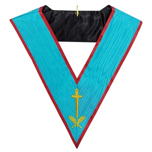 Masonic regalia Blue Lodge ASSR roofer COLLAR Freemason COLLAR เย็บปักด้วยมือ - Product Image 1