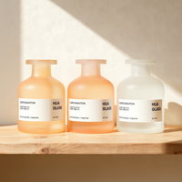 Bouteille diffuseur en verre dépoli de luxe, forme ventrue, 50ml 100ml 125ml 150ml 200ml 250ml 500ml, vide, pour diffuseur à bâtonnets, avec logo OEM