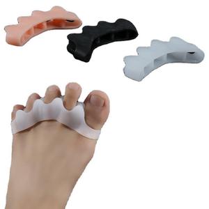 Orthèse pour Hallux Valgus à cinq doigts, avec séparation et protection contre l'empilage des doigts, en gel souple, pour adulte, coloris noir, blanc, couleur chair, toutes tailles - Product Image 2