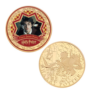 Venta al por Mayor de 5 Monedas Conmemorativas de Oro de 24K con Diseño de Películas Americanas, Monedas de <span class=keywords><strong>Potter</strong></span> Doradas - Product Image 6