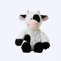 Adorable peluche vache scintillante, petite jouet en peluche vache