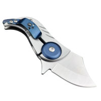 Mini couteau pliant avec lame D2, manche en alliage d'aluminium, couteau pliant EDC pour l'extérieur, léger, portable, durable