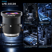 Objectif industriel FA 16,33 mm 1MP 2/3 pouces à monture C, faible distorsion F12 avec verrous de mise au point et d'iris pour vision industrielle LFE-16120