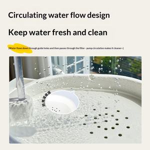 อ่างอาบน้ำนกแก้ว ระบบหมุนเวียนน้ำอัตโนมัติ อุปกรณ์อาบน้ำสำหรับนกโดยเฉพาะ เหมาะสำหรับนกเลิฟเบิร์ด นกค็อกคาเทล นกบัดเจอร์การ์ อ่างอาบน้ำภายนอก - Product Image 4