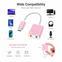 Adaptateur audio USB C vers 3,5 mm avec prise casque et microphone pour smartphone et ordinateur portable de type C