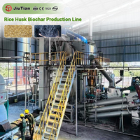 Usine de carbonisation des balles de riz (déchets agricoles) pour la production de biochar et la séquestration du carbone