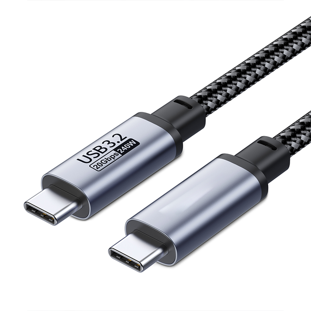 Trending 20Gbps PD 240w Fast Charging Cable TYPE-C to TYPE-C USB 3.2 Gen2 Usb-c to USB-C Data Cable for Mobile Phone