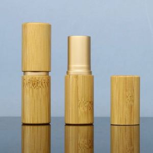 Natural <b>Bamboo</b> Lip Balm Tubes Refillable Empty Lipstick <b>Containers</b> for DIY Cosmetics - Product Image 6