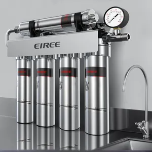Germania giapponese 90L/H 5 fasi alloggiamento del filtro per la casa UF depuratore d'acqua in acciaio inossidabile filtro per l'acqua della bevanda della cucina con rubinetto