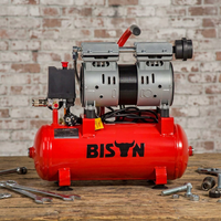 Compresseur d'air silencieux BISON (CHINE) ultra-silencieux 9L, qualité dentaire, 0,75 CV, 550 W, 8 bars, portable, petit compresseur, 220 V, 50 Hz