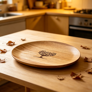 <span class=keywords><strong>Vassoio</strong></span> Rotondo in <span class=keywords><strong>Legno</strong></span> Naturale Ecologico, Ornamento Artigianale Lucidato, <span class=keywords><strong>Vassoio</strong></span> Decorativo per Regali Festivi - Product Image 1