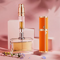 Parfum Voyage Bouteille Rechargeable 5ml Recyclable Cosmétique Vaporisateur Portable De Luxe En Cuir Parfum Atomiseur