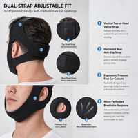 Sangle anti-ronflement taille unique, respirante et réglable, idéale pour les dormeurs latéraux et un usage confortable toute la nuit