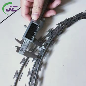 Ranh giới Tường An ninh mạ kẽm thẳng lưỡi dao cạo thép gai concertina chéo dây lưới hàng rào triển khai nhanh chóng rào cản - Product Image 1