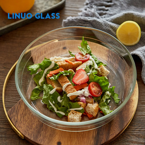 Linuo 2024 Hot Bán bán buôn bếp lò tấm tròn phục vụ bakeware Set cao Borosilicate Glass Baking món ăn chảo - Product Image 6