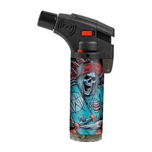 Nouveauté 2024 Briquets à flamme inclinée personnalisés Design personnalisé Briquets en plastique coupe-vent rechargeables Bon marché pour cadeaux - Product Image 2