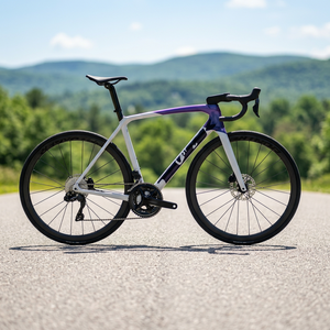 Vélo de route en fibre de carbone 700c, fourche à double frein à disque, 11 vitesses, vélo de course, jantes en alliage d'aluminium, selle performante - Product Image 2