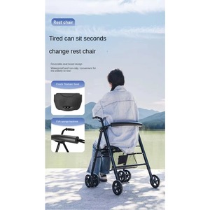 Wholesale Rollator <b>Walker</b> <b>for</b> Elderly Adults <b>Disabled</b> Children Bathroom Safety Equipment Comfortable Seat Mobility Assistance - Product Image 3