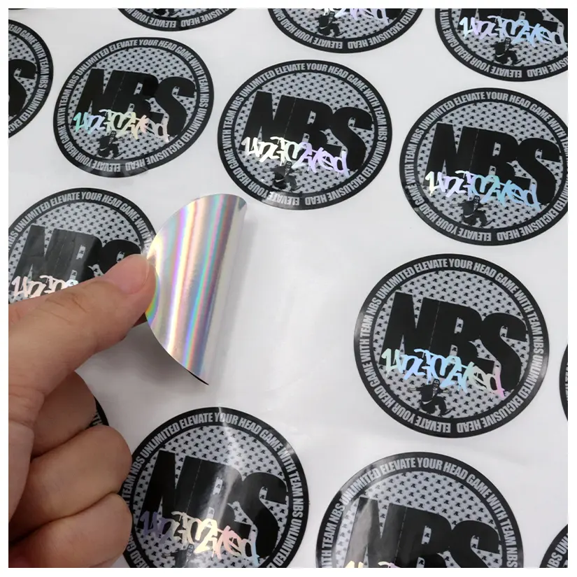 Biểu tượng tùy chỉnh Made nhãn Holographic Sticker cầu vồng hiệu ứng tùy chỉnh ba chiều Sticker