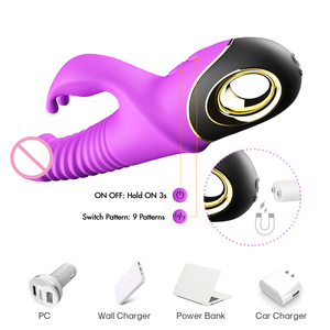 Vibratore di coniglio da donna per adulti giocattoli sessuali per donne clitoride G-Spot stimolatore strumento di masturbazione - Product Image 3