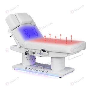 Poltrona massaggiante elettrica di lusso a 4 motori con controllo del piede a inceratura letti massaggianti sedia con luce e letto per il viso con riscaldamento di bellezza - Product Image 6