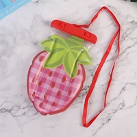 Étui de protection étanche en PVC pour téléphone portable, motif dessin animé, avec airbag flottant et écran tactile, pour la natation, les sources chaudes et la plongée, avec cordon de cou