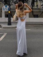 Robe longue trapèze à col carré coupe ample personnalisée, vente en gros d'usine, idéale pour les vacances, les rendez-vous et les fêtes