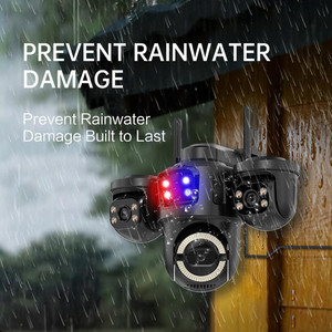 Caméra de surveillance WiFi ICSEE à 3 objectifs, résistante aux intempéries, pour extérieur et intérieur, avec alarme et interphone vocal - Product Image 1