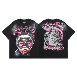 Camisetas Personalizadas de Alta Calidad para Hombre, Estilo Y2K, 100% Algodón Tejido, Oversize, Casual, 240g, Ecológicas, de Secado Rápido, con Contraste - Product Image 5