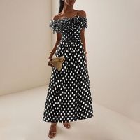 Baju Renang Wanita 2026 Model Bandeau Polkadot High Cut 2-Piece dengan Logo di Pinggang Ukuran Besar Ramah Lingkungan untuk Liburan Pantai