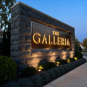 Lettres en acier inoxydable dorées 3D personnalisées, imperméables, éclairées, <span class=keywords><strong>pour</strong></span> monument extérieur, <span class=keywords><strong>pour</strong></span> hôtel, centre commercial, entrée de plaza - Product Image 4