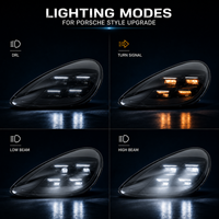 BK LED-Scheinwerfer-Set für Porsche Cayenne 2011-2014 2024 Matrix-Stil DRL Projektor Sequenzieller Blinker Plug-and-Play