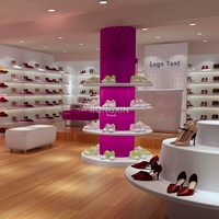 Présentoir de Magasin de Chaussures pour Femmes, Étagère de Présentation de Chaussures, Meuble de Décoration, Conception de Comptoir pour Boutique de Sacs