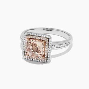 Anello da Donna Bicolore con Zirconi Quadrati, Elegante Gioiello per Proposta, Fidanzamento e Uso Quotidiano - Product Image 2